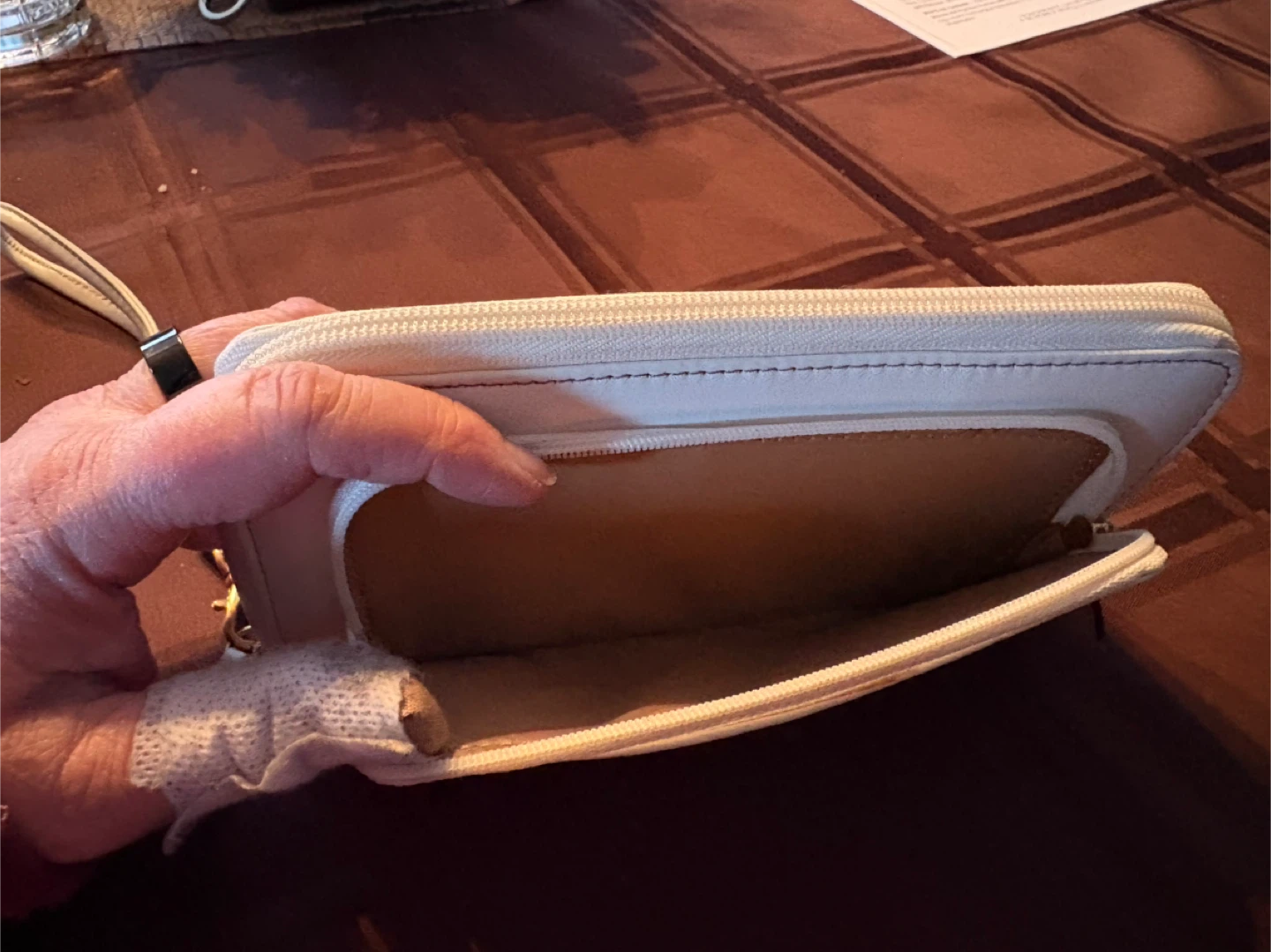Danier Leather Genuine Leather Wristlet Wallet - White - photo 5