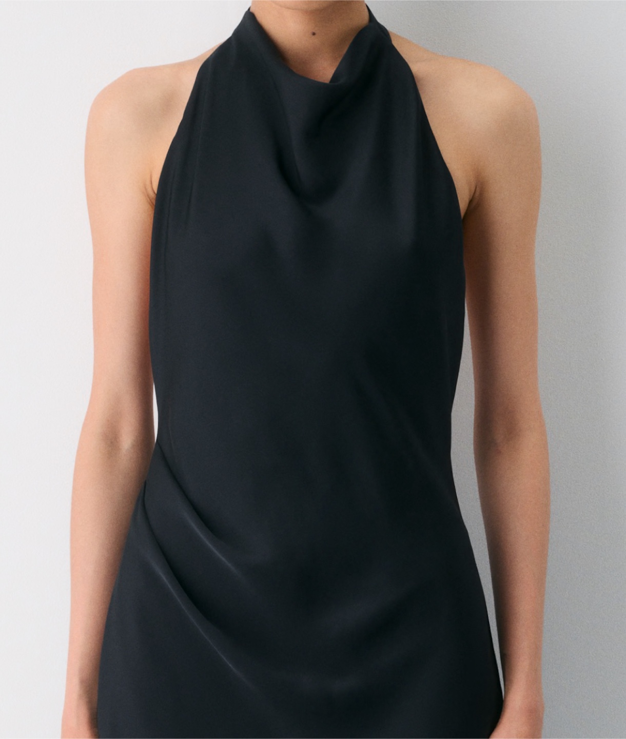 Black silk Mini Dress Small - photo 3