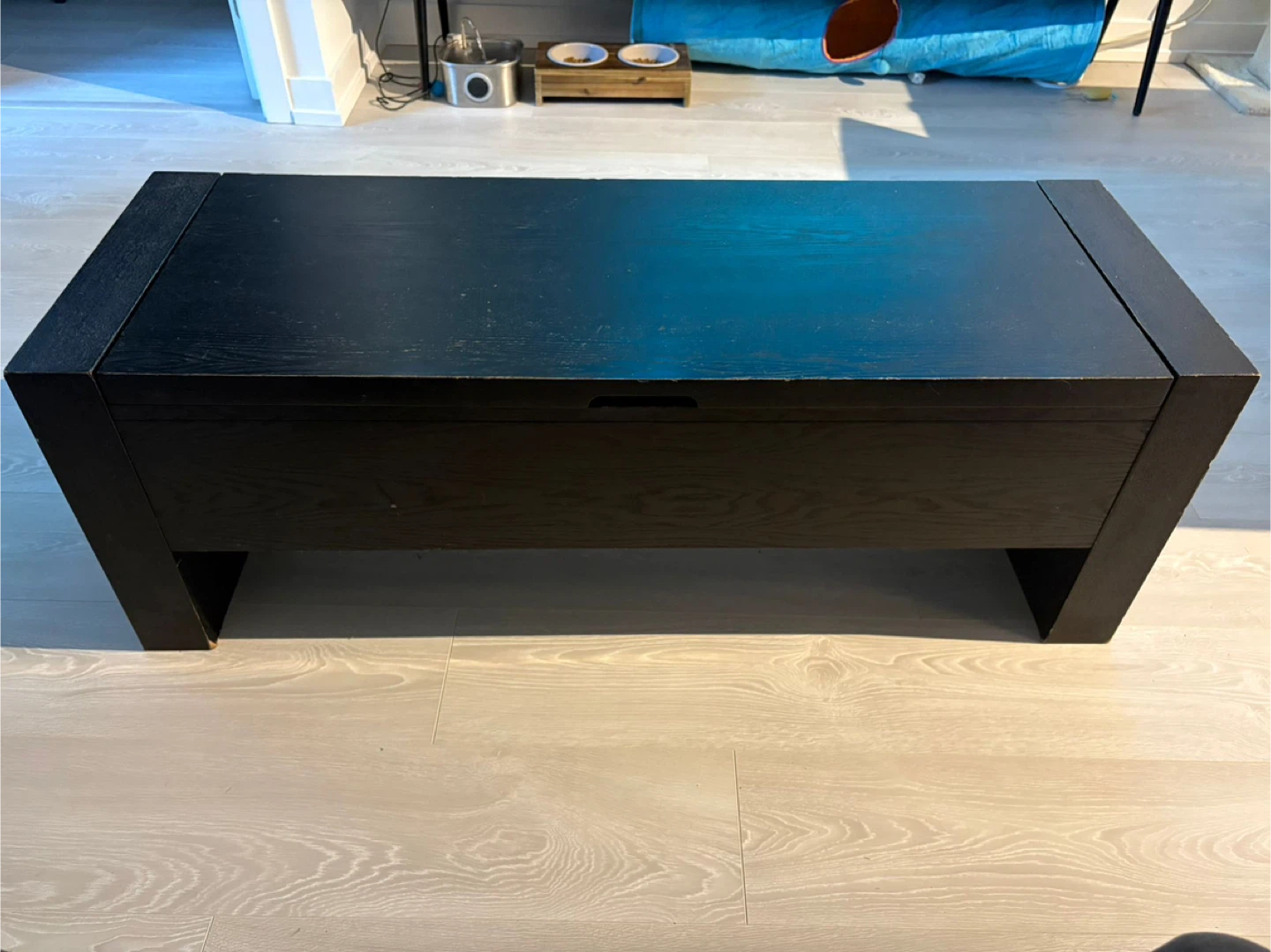 Black Wooden Storage Chest - photo 3