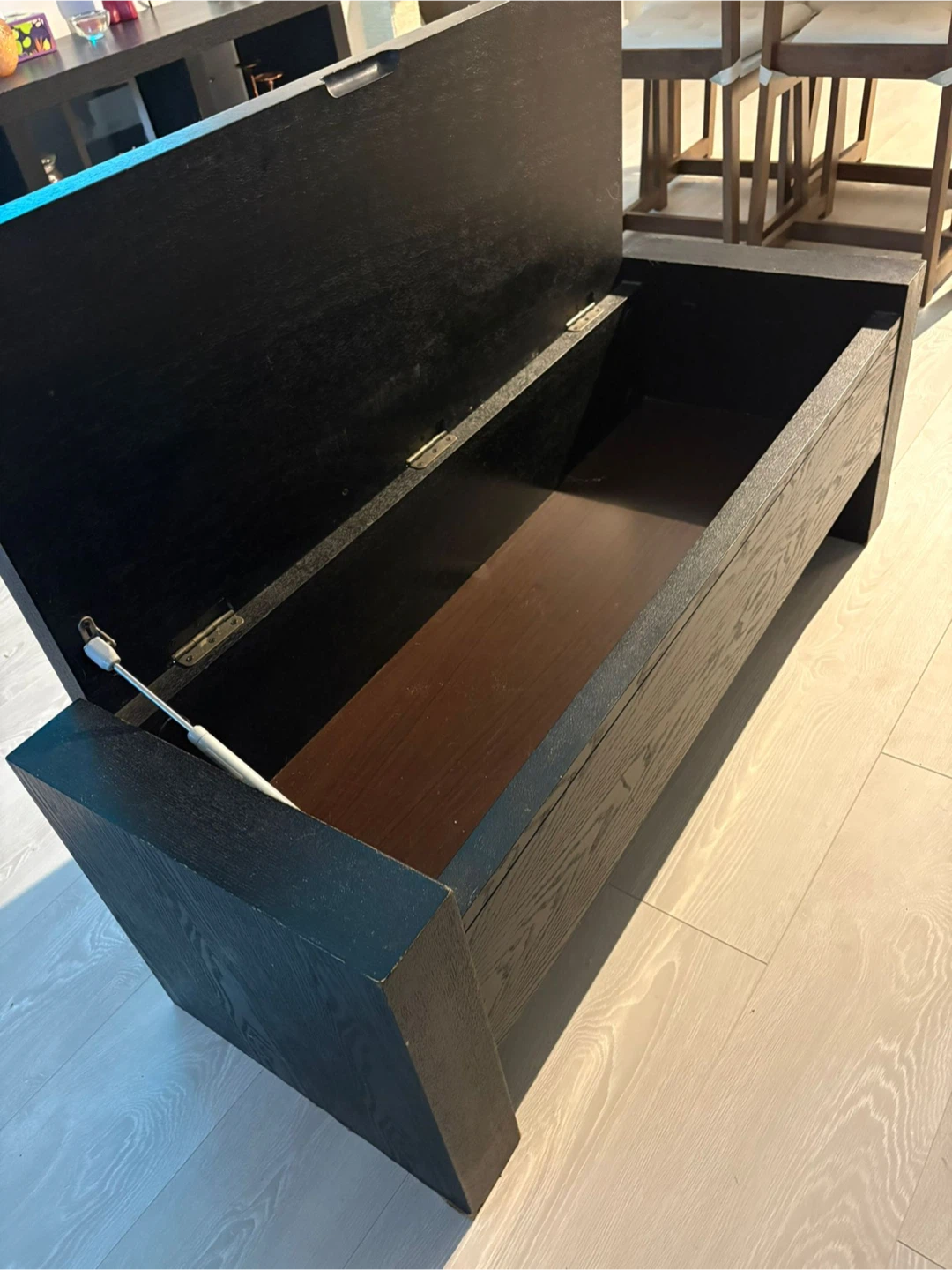 Black Wooden Storage Chest - photo 2