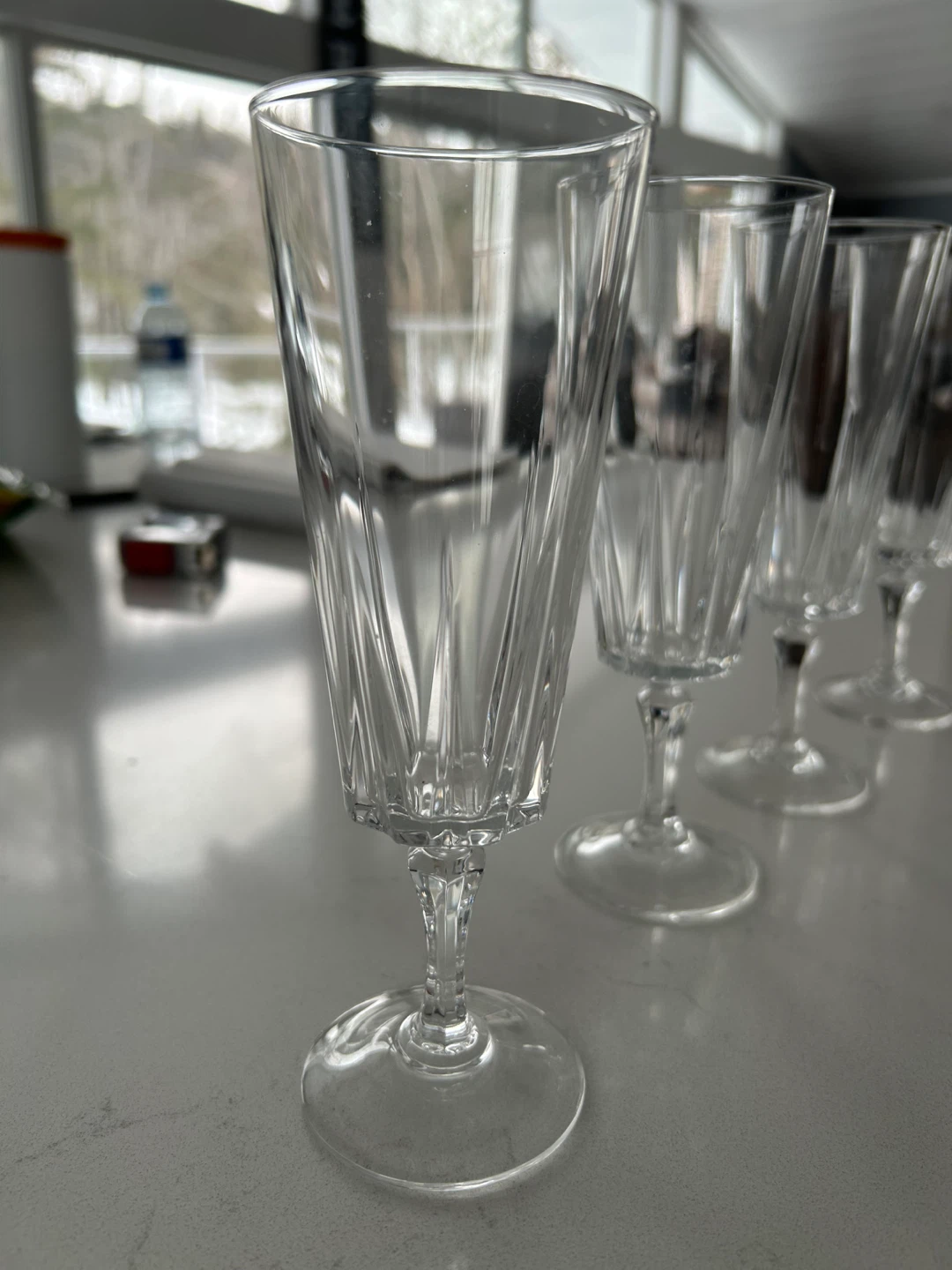 Set of 4 Crystal Champagne Flutes - photo 2