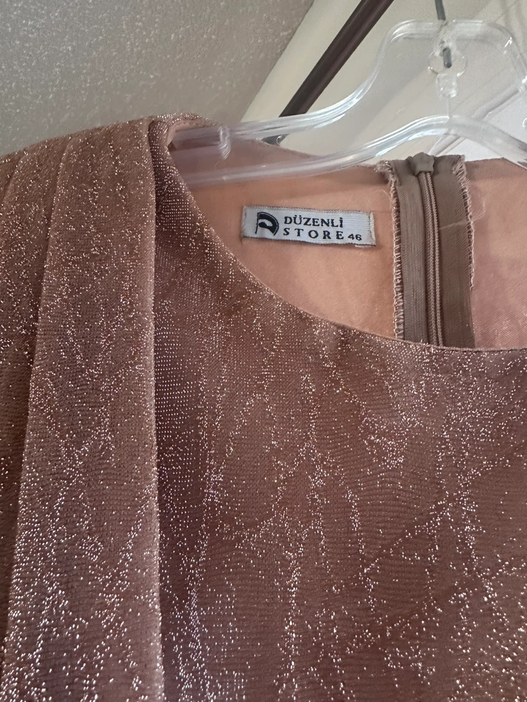 DÜZENLİ STORE 46 Long Sleeve Belted Sparkle Dress - photo 5