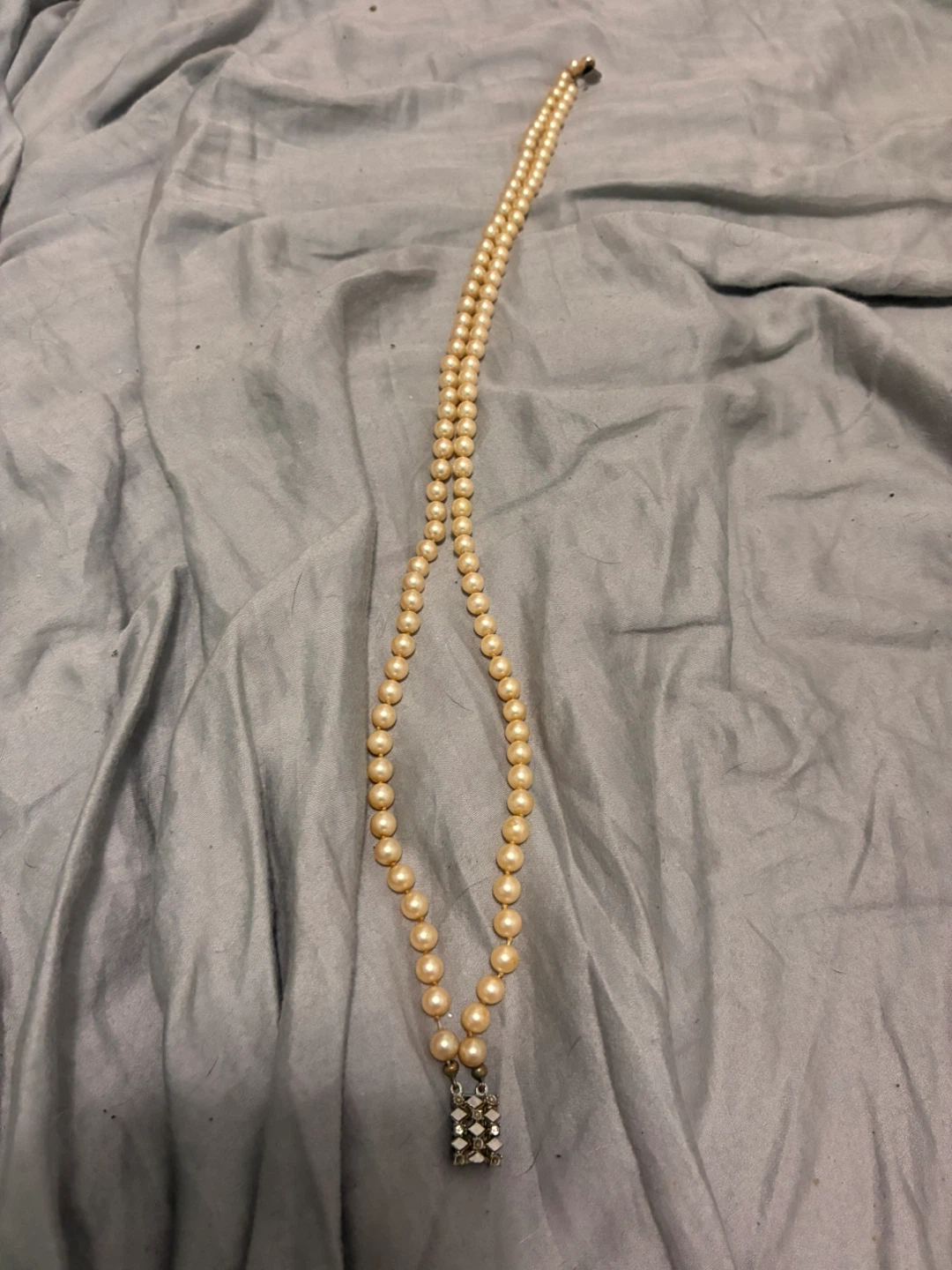 Akoya Pearl Necklace with Rhinestone Clasp - photo 5