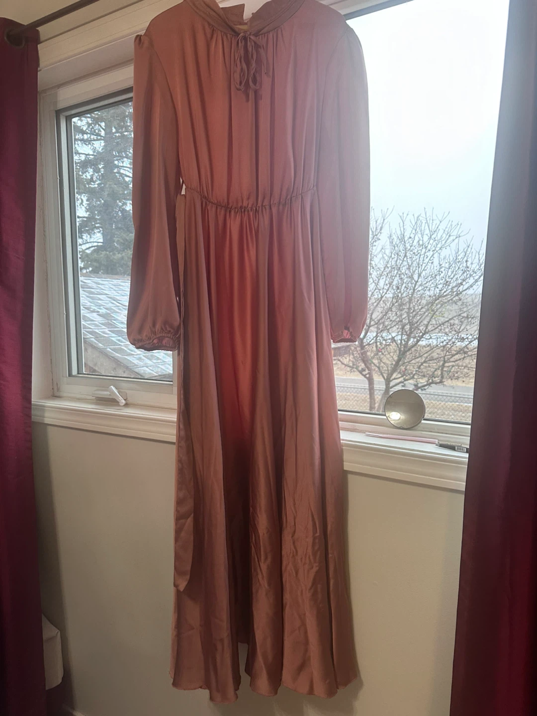 Dmn Plus Rose Pink Long Sleeve Maxi Dress Size 50 - photo 2