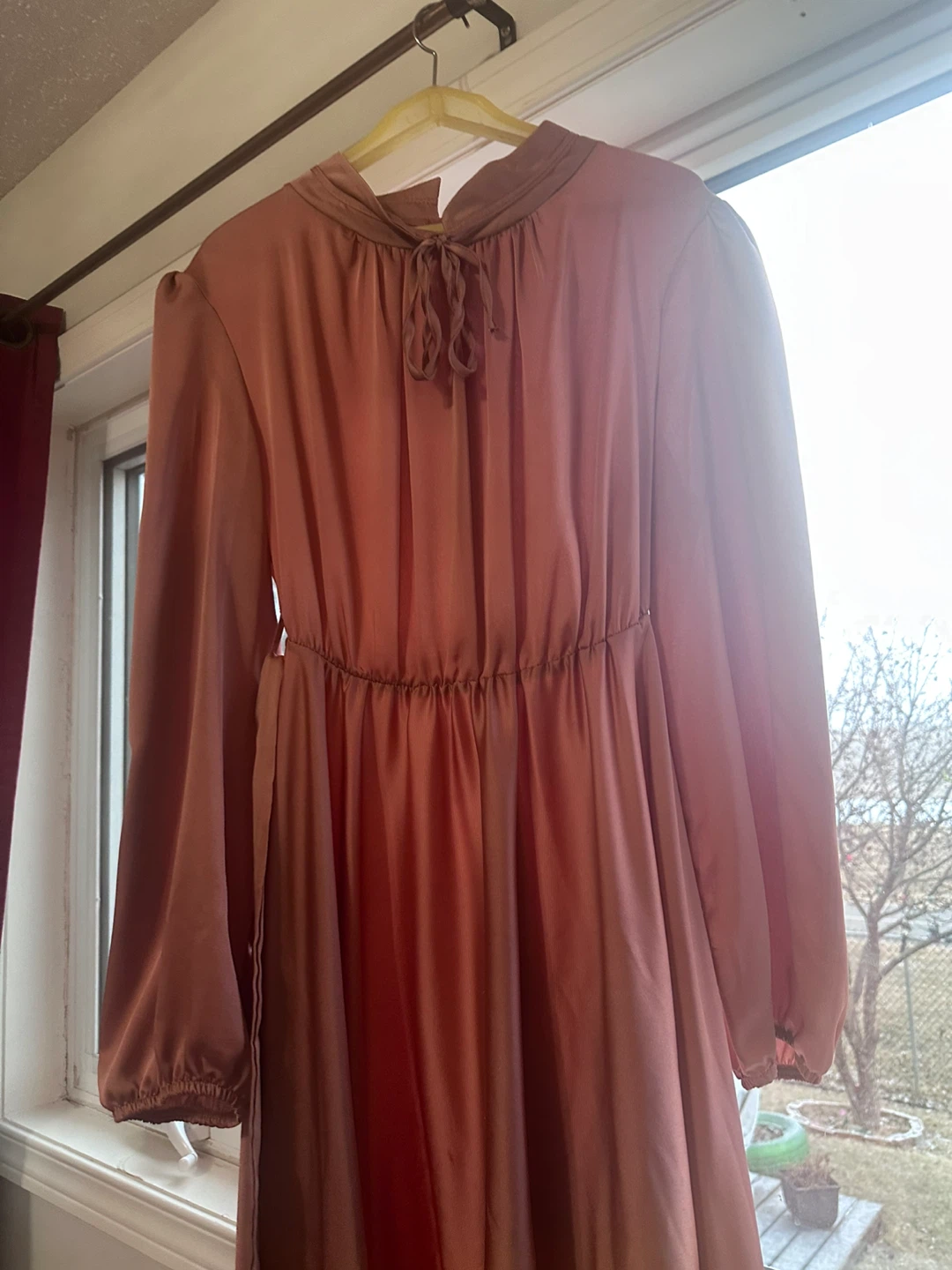 Dmn Plus Rose Pink Long Sleeve Maxi Dress Size 50