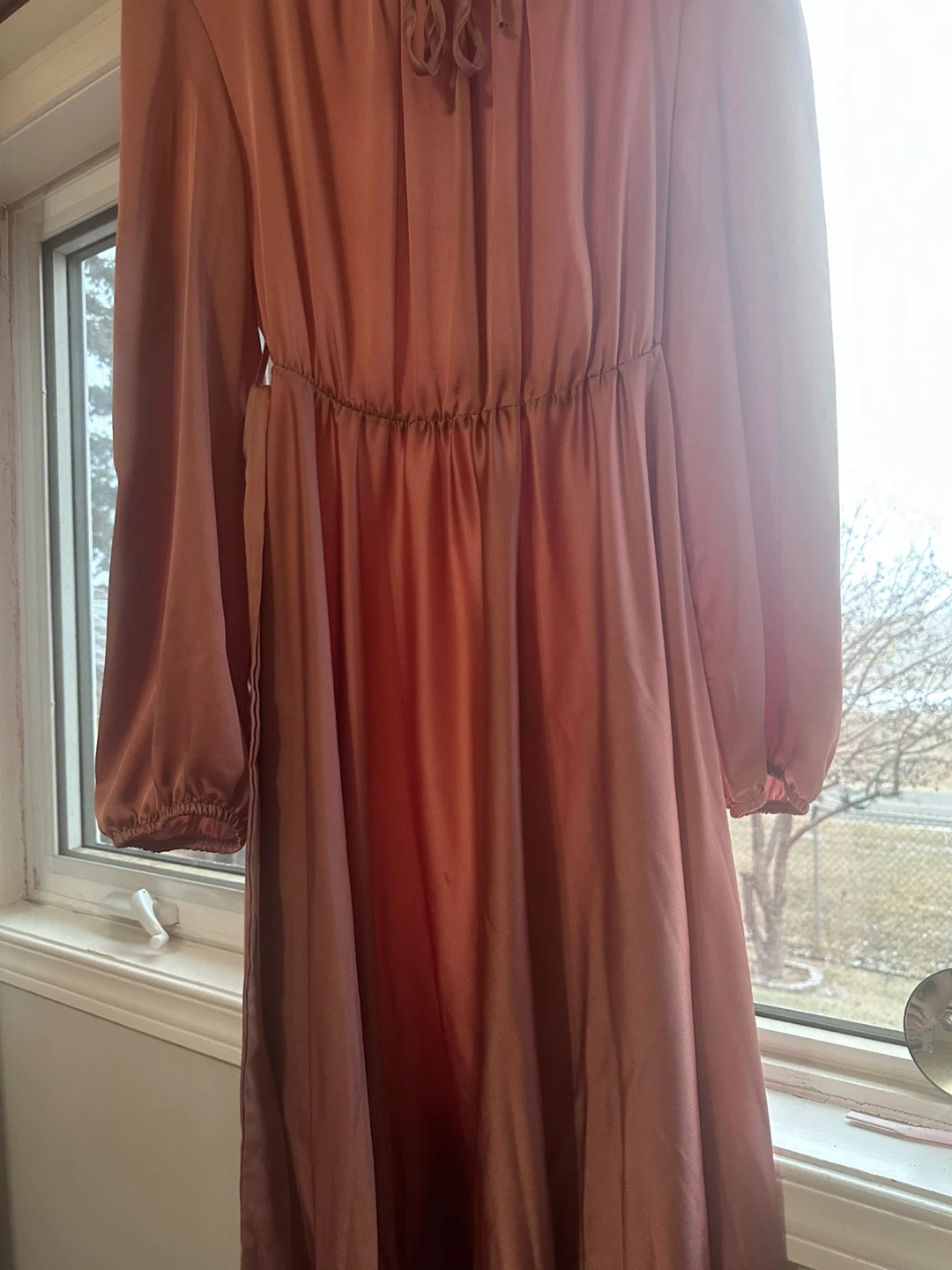Dmn Plus Rose Pink Long Sleeve Maxi Dress Size 50 - photo 3