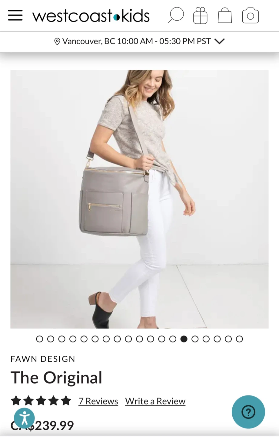 Fawn Design The Original Diaper Bag - Grey - photo 2