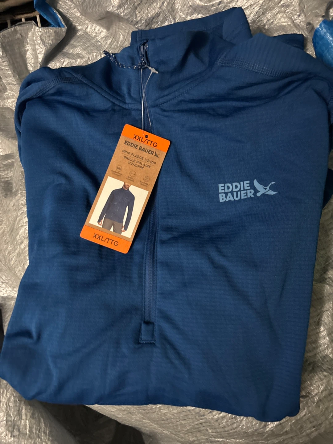 Eddie Bauer Men's Grid Fleece 1/2-Zip Pullover XXL - photo 2