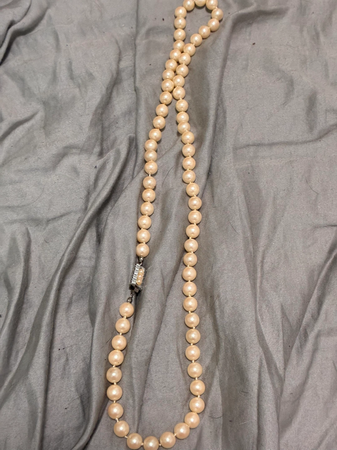 Akoya Pearl Necklace with Silver Clasp