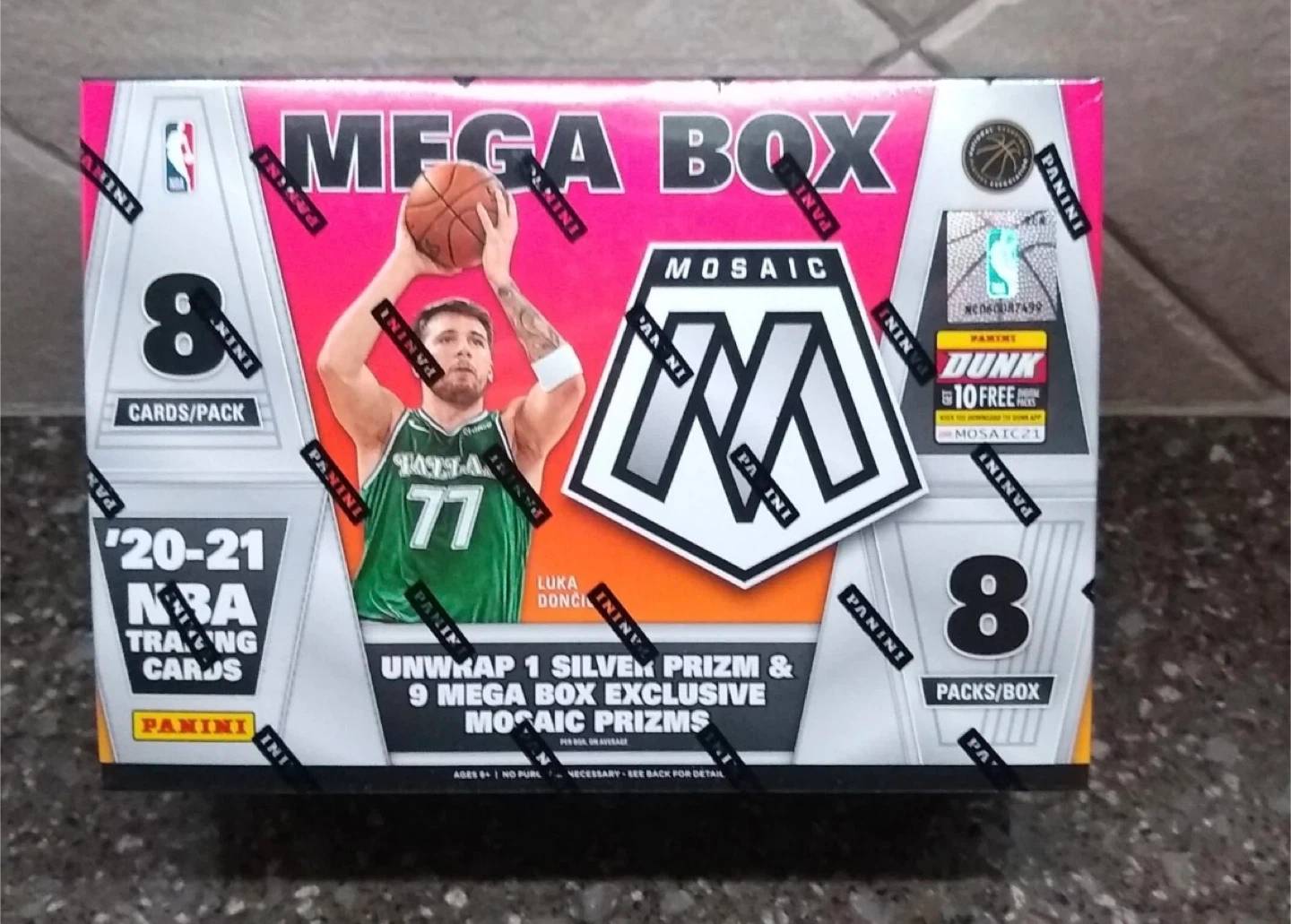 Panini 2020-21 NBA Mosaic Mega Box Trading Cards