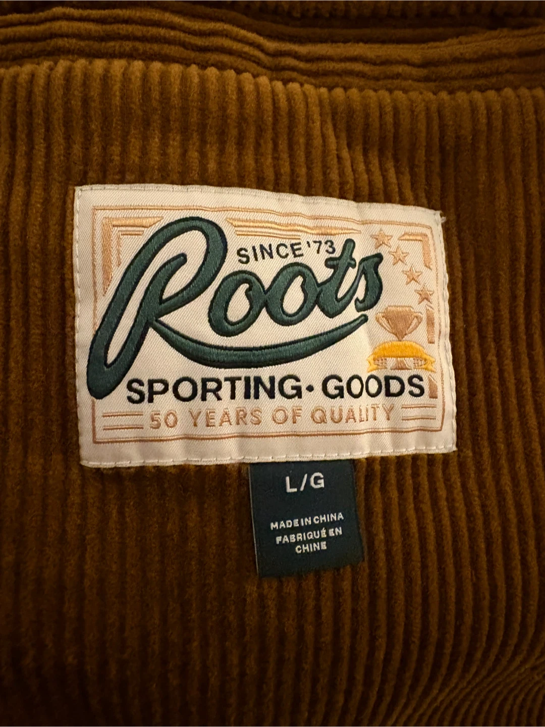 Roots Corduroy Jacket - Brown - L/G - photo 2