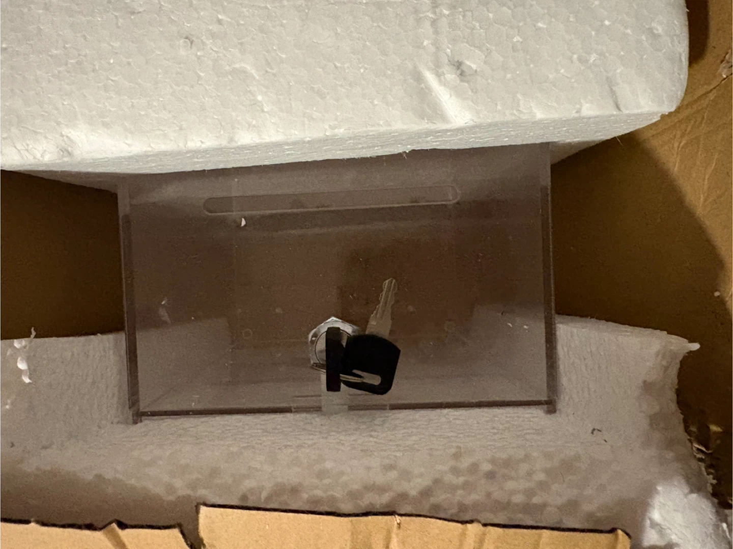 Clear Acrylic Donation Box with Key - photo 2