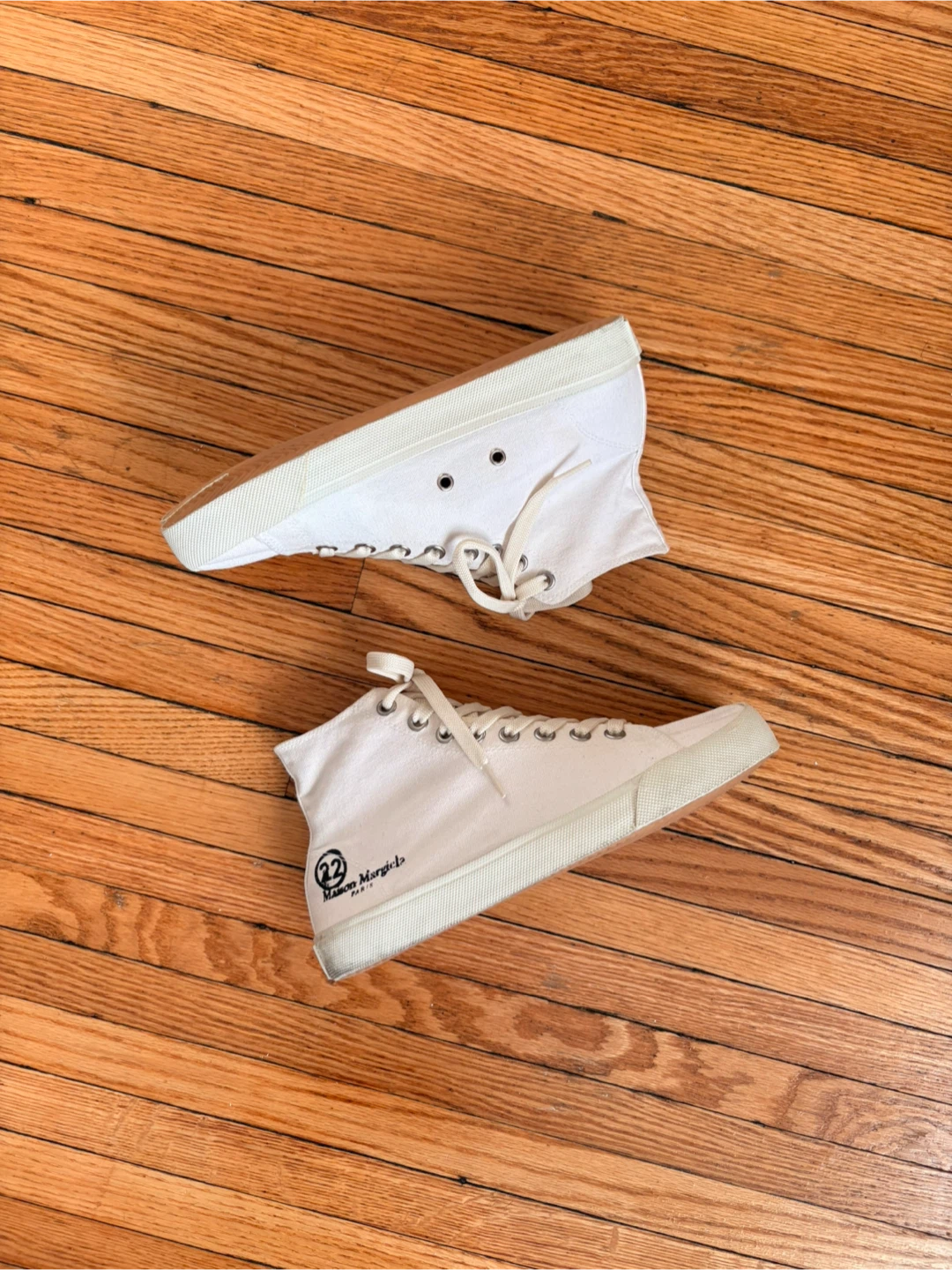 Maison Margiela White Canvas Tabi Sneakers