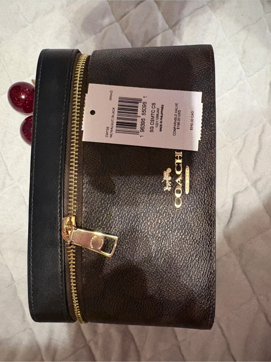Coach Signature Vanity Case With Cherry Charm - photo 5
