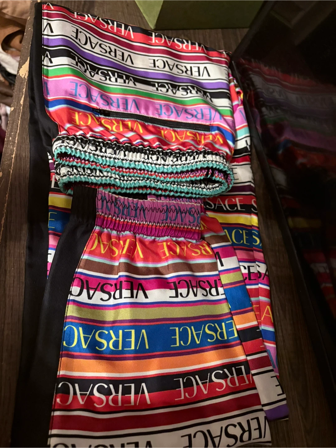 Versace Multicolor Logo Track Pants - photo 5