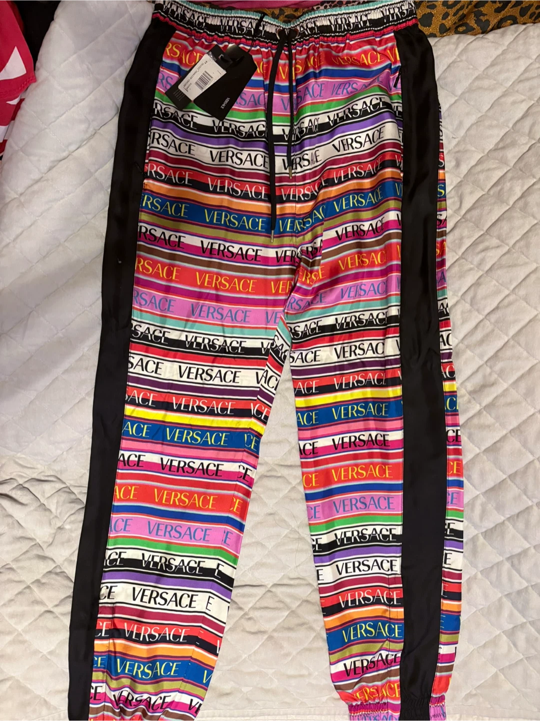Versace Multicolor Logo Track Pants - photo 2