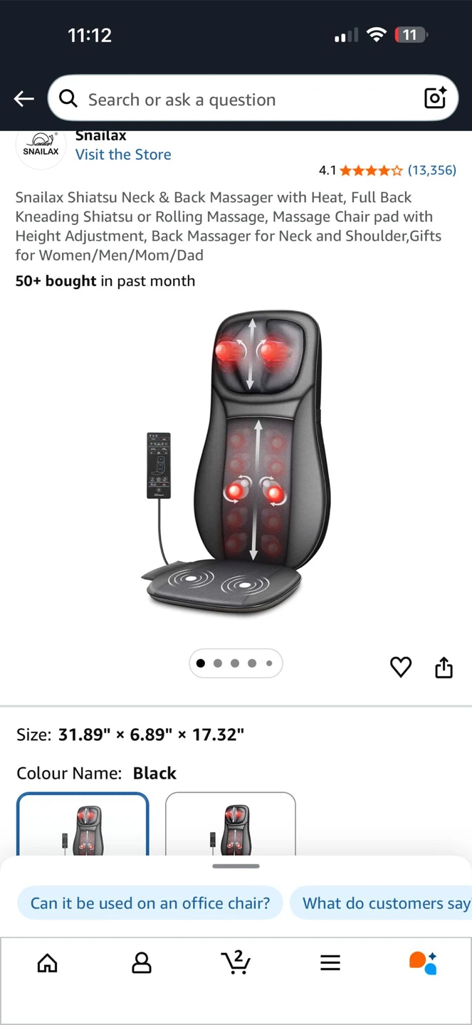 Snailax Shiatsu Neck & Back Massager - photo 3