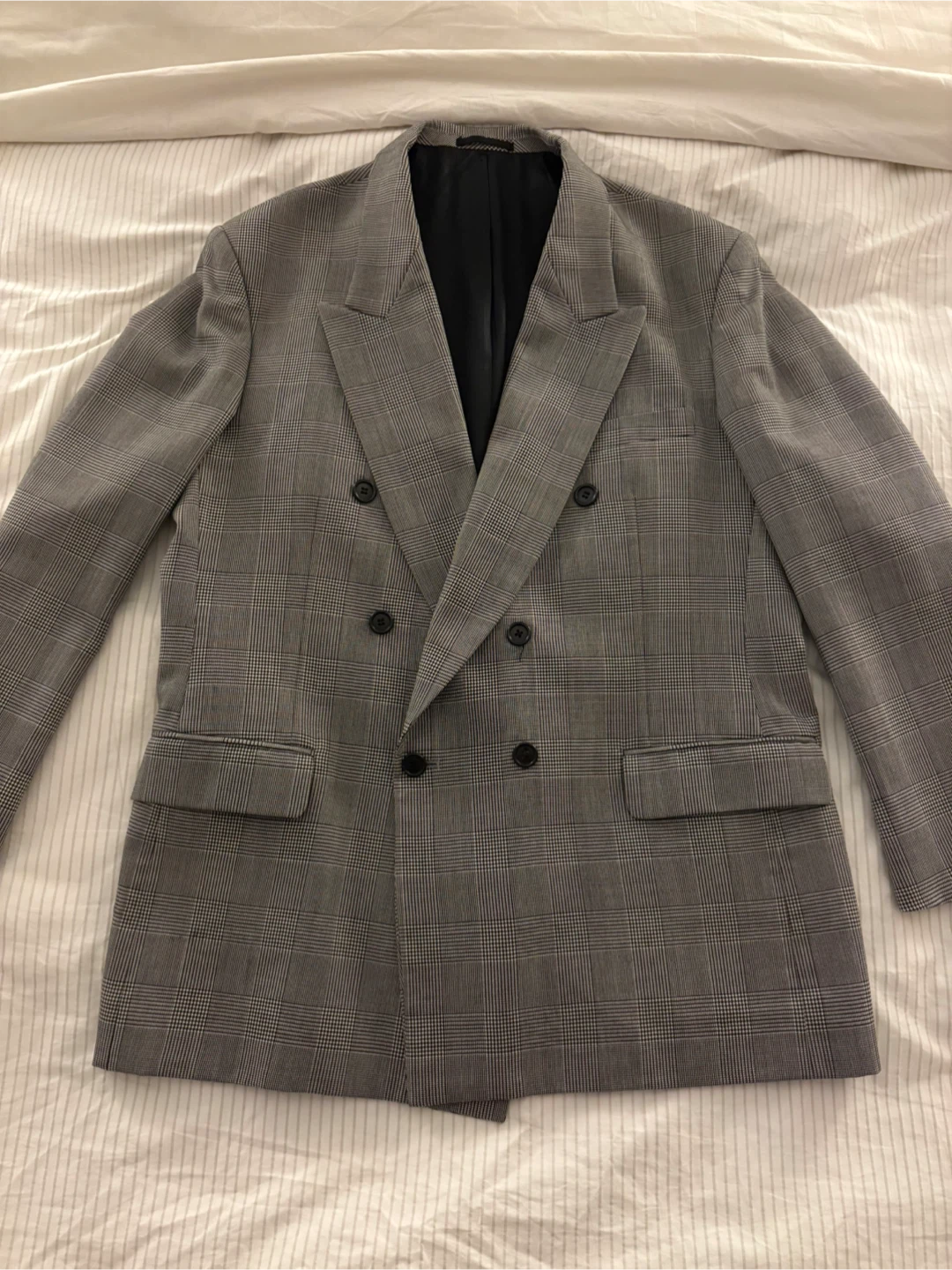 Hunt Club Plaid Double-Breasted Blazer