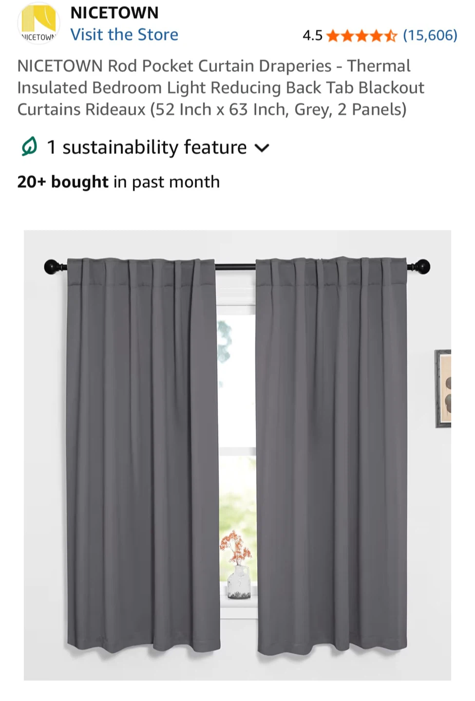 Grey drapes. Microfibre. From Amazon. - photo 2