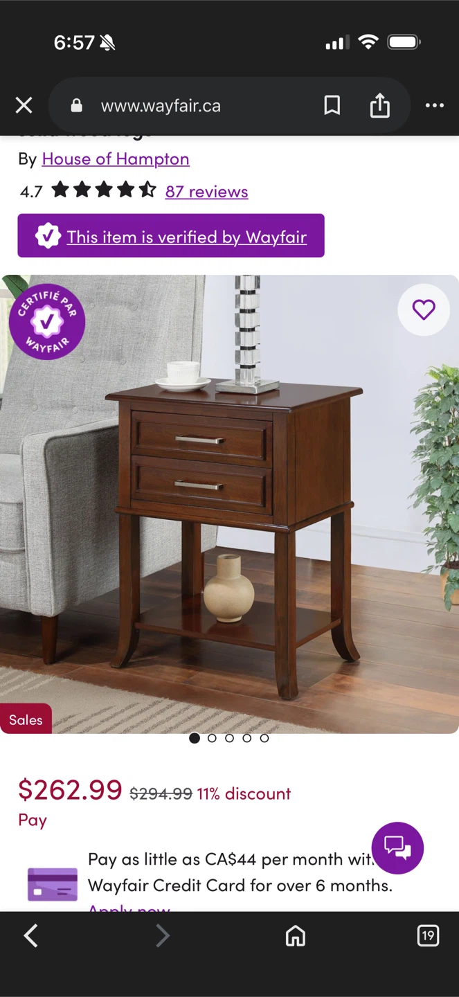 House of Hampton End Table