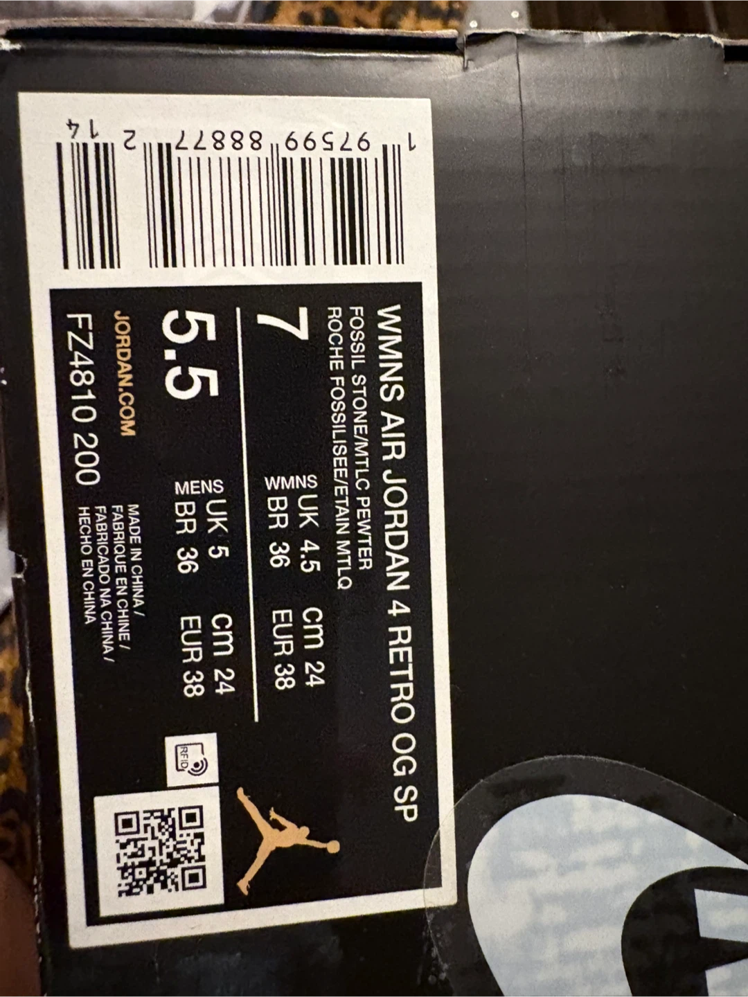 Air Jordan 4 Retro OG SP WMNS "Fossil Stone" Size 7 - photo 3