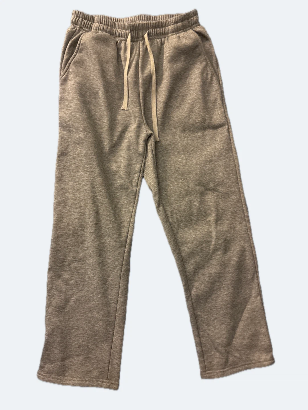 Uncuffed Grey Sweatpants
