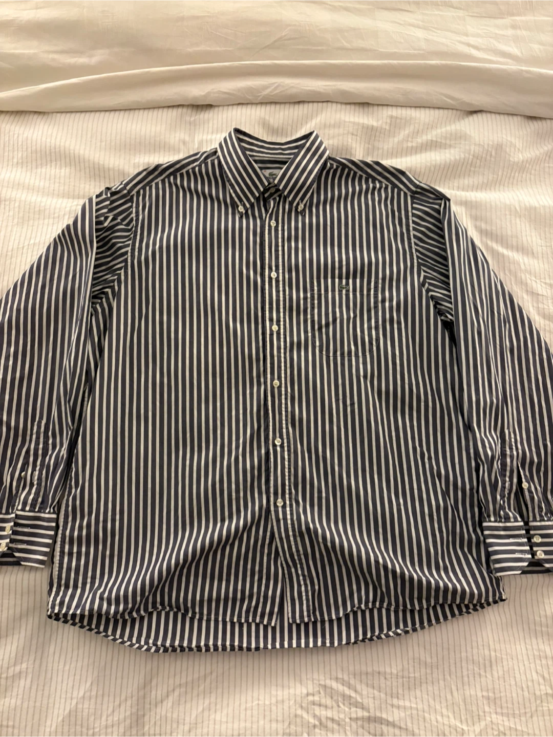 Lacoste Striped Button-Up Shirt