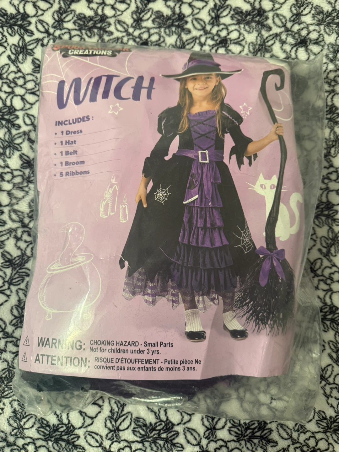 Girl's Witch Costume Size M (8-10 yrs)
