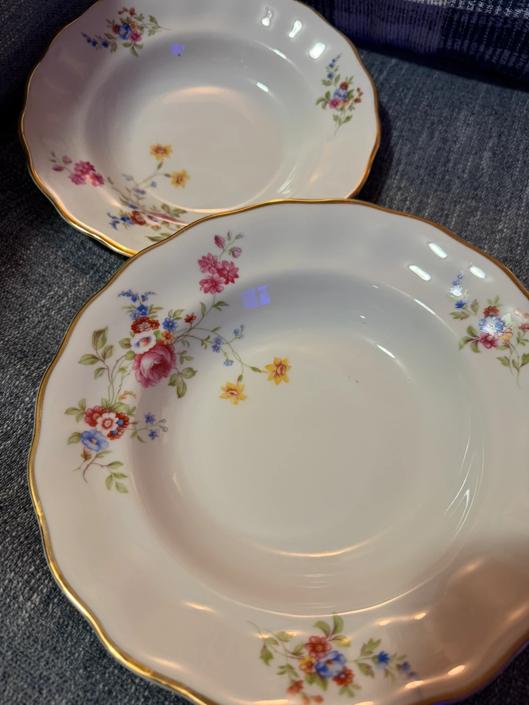 Kruse & Gabor Poland Floral Rimmed Plates (Set of 6 - photo 3