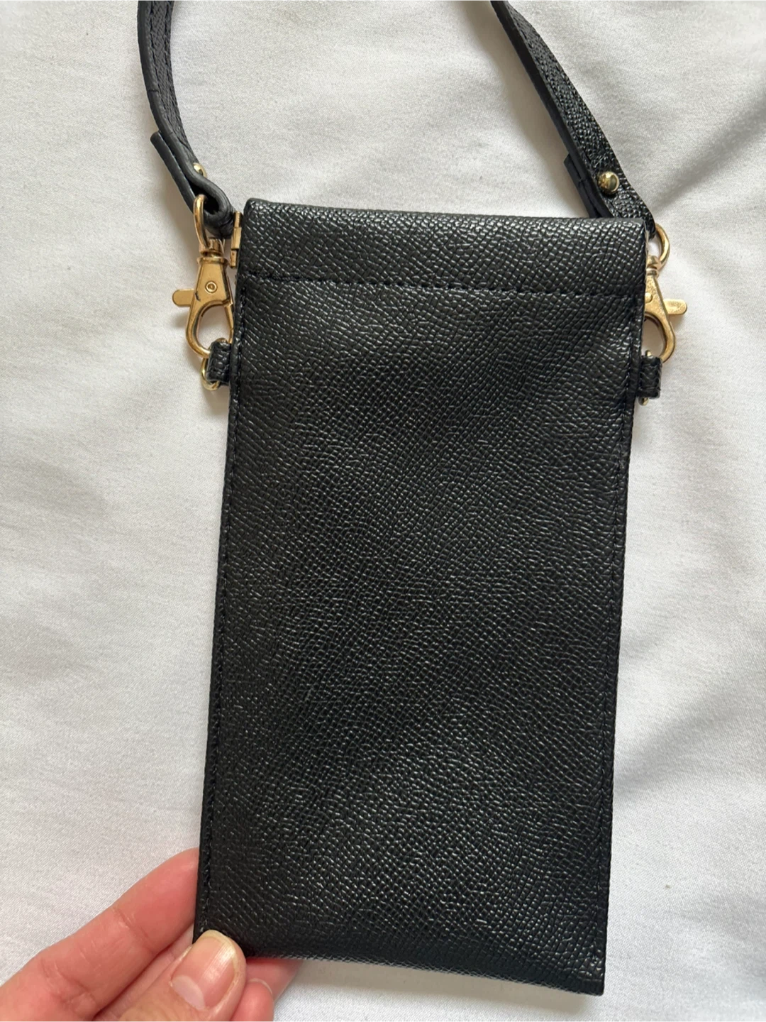 CARPISA Black Faux Leather Phone Pouch with Strap - photo 5