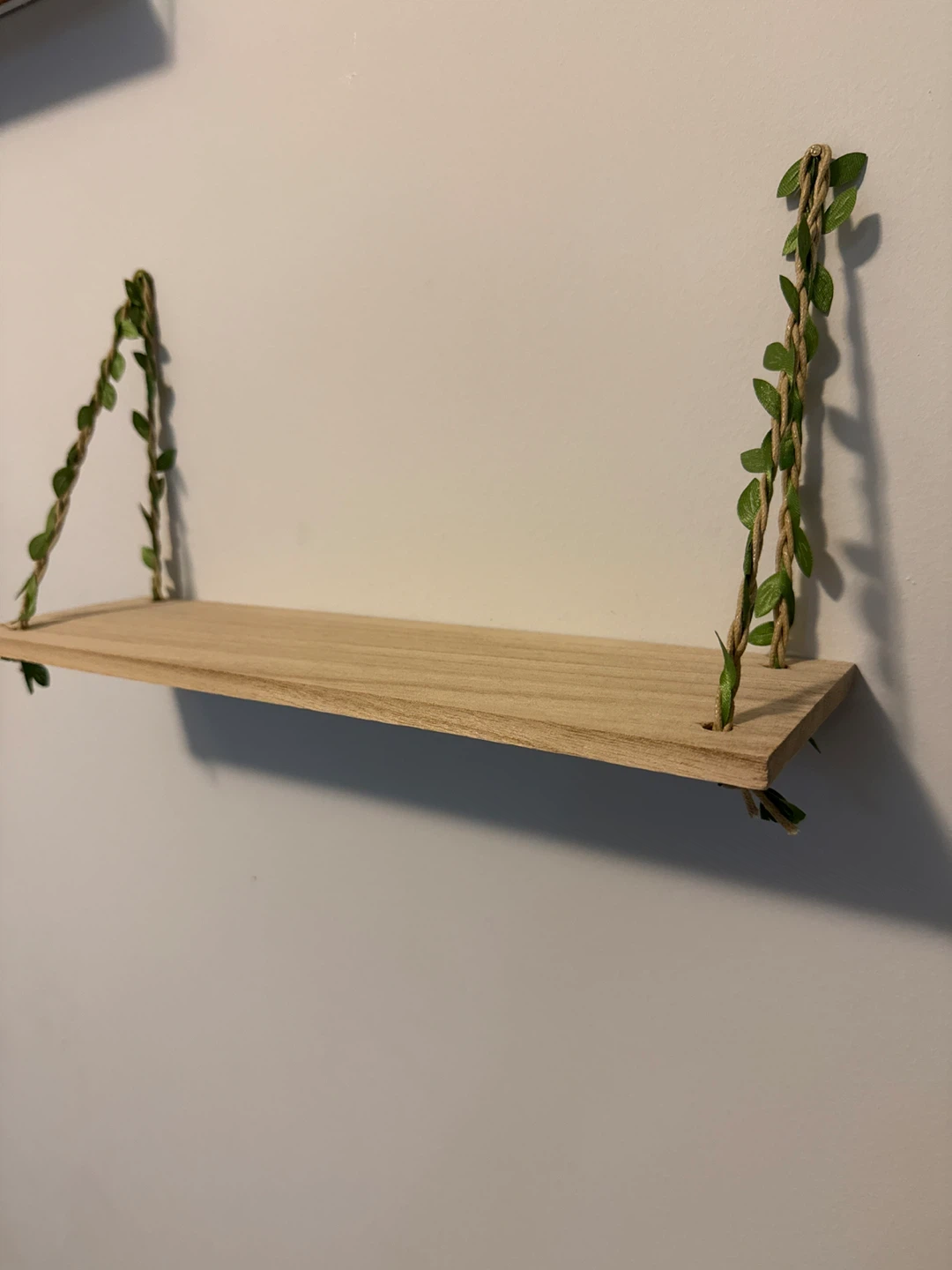 Hanging Shelf with Faux Ivy