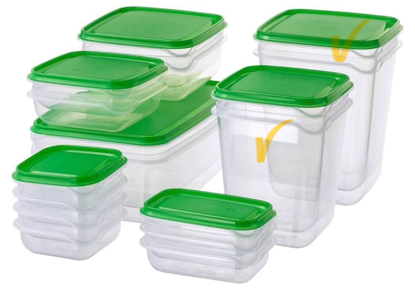 Set of 4 IKEA Plastic Food Storage Containers
