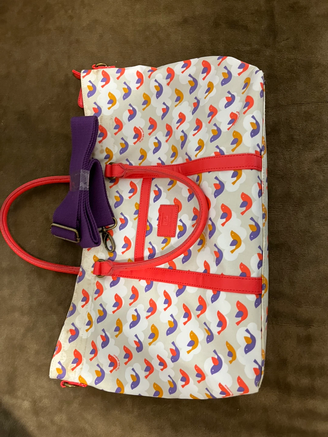 My Little Shoebox Weekender Bag with Bird Print