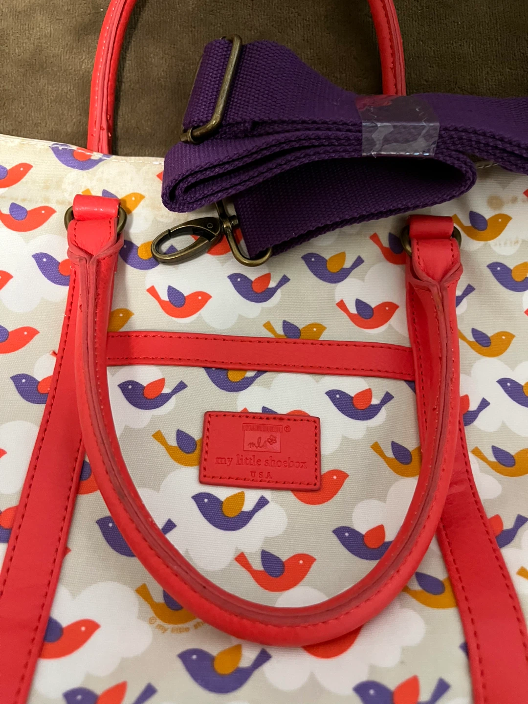 My Little Shoebox Weekender Bag with Bird Print - photo 2