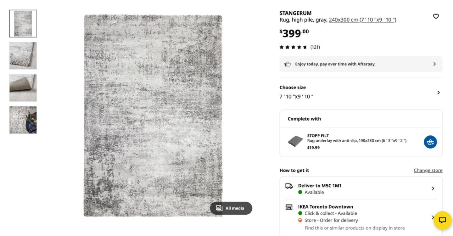 [Brand New] IKEA STÄNGERUM Rug 7' 10" x 9' 10" - photo 2