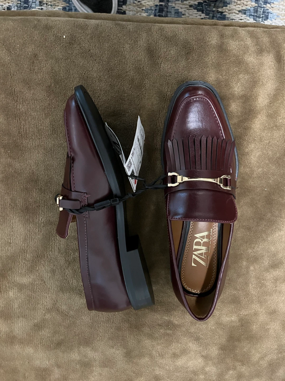 Zara Burgundy Loafers *Vegan - photo 2