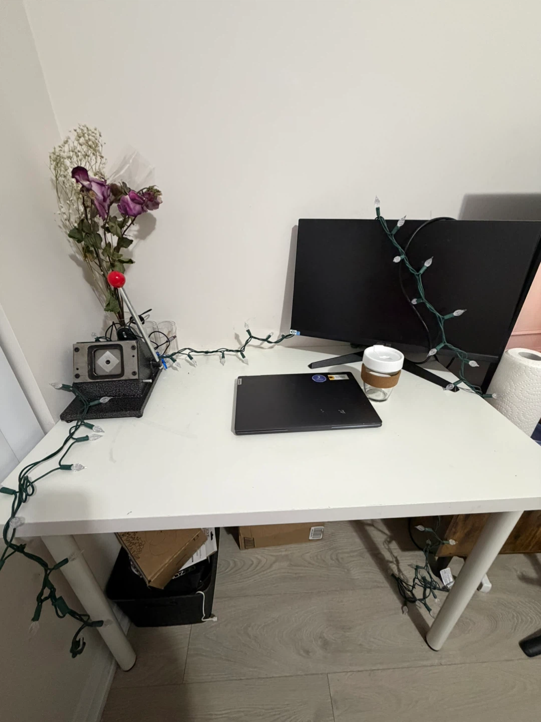 IKEA Desk Table and Lack Side Table
