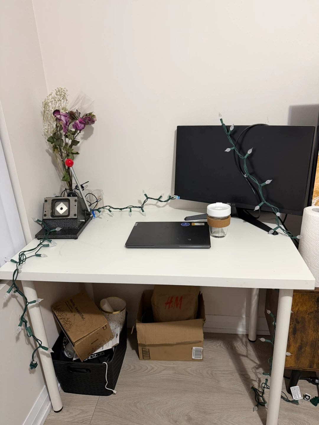 IKEA Desk Table and Lack Side Table - photo 3
