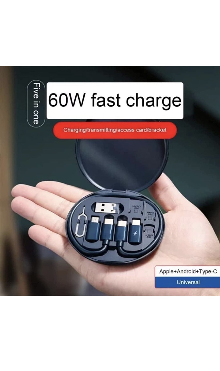5-in-1 Universal Charging Cable Kit with SIM Ejector - photo 2