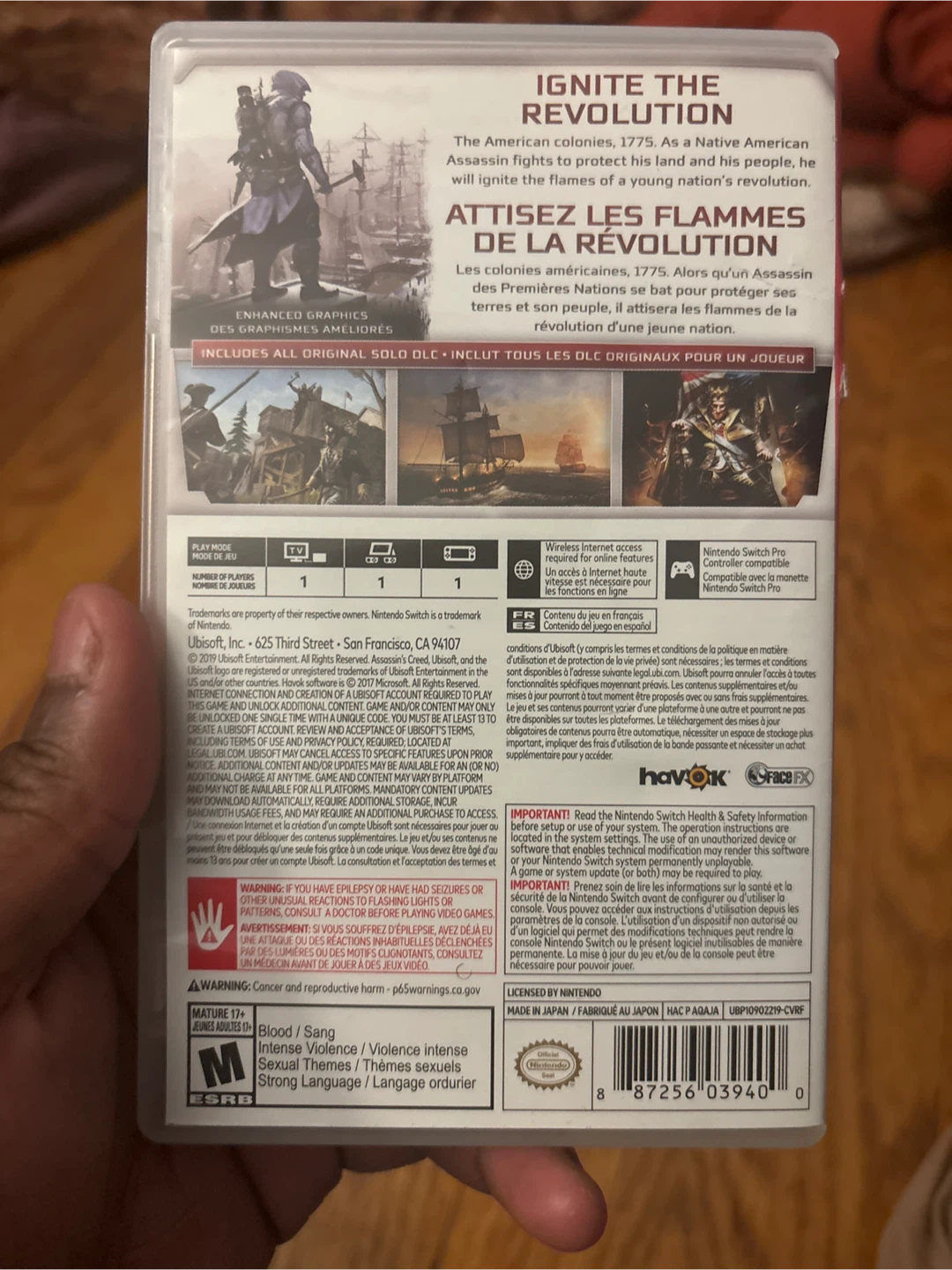 Assassin's Creed III Remastered Nintendo Switch Game - photo 2