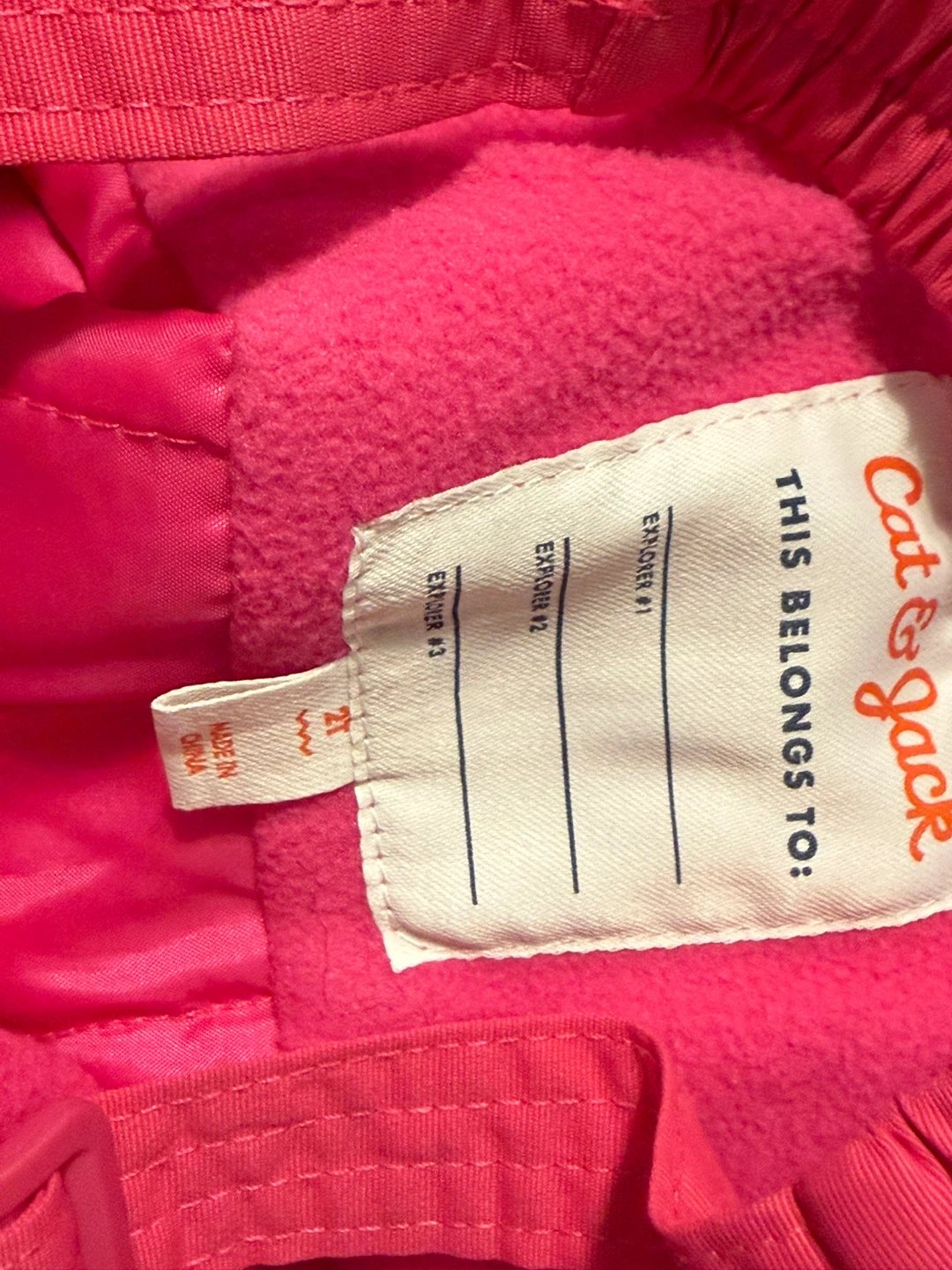 Cat & Jack Pink Snow Bib Overalls - Size 2T