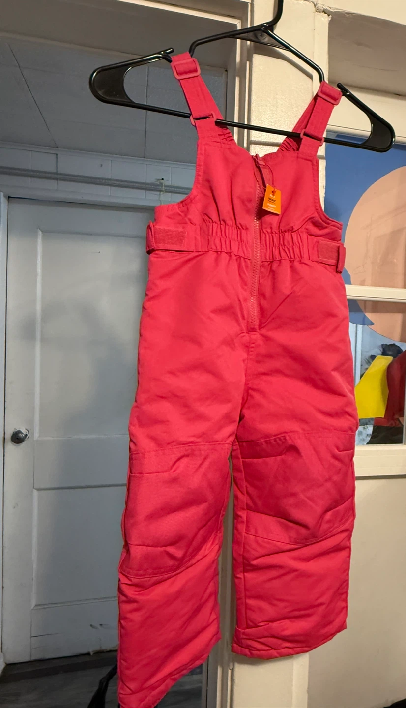 Cat & Jack Pink Snow Bib Overalls - Size 2T - photo 3