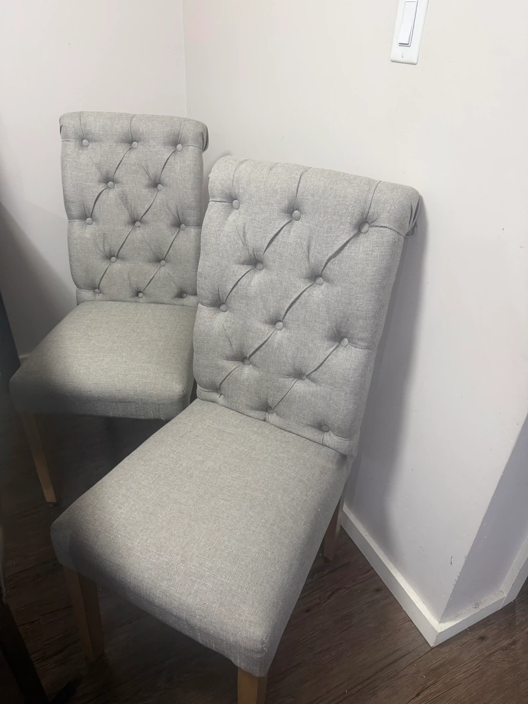 Grey Tufted Dining Chair(2 chairs)