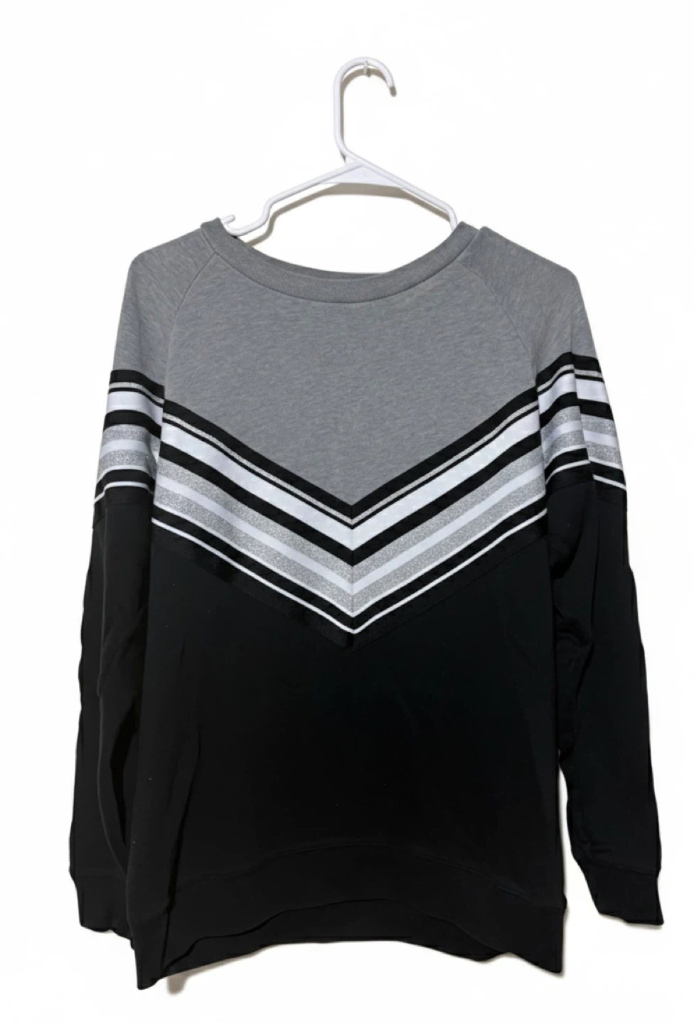 Victoria's Secret PINK Grey Black Crewneck Sweatshirt