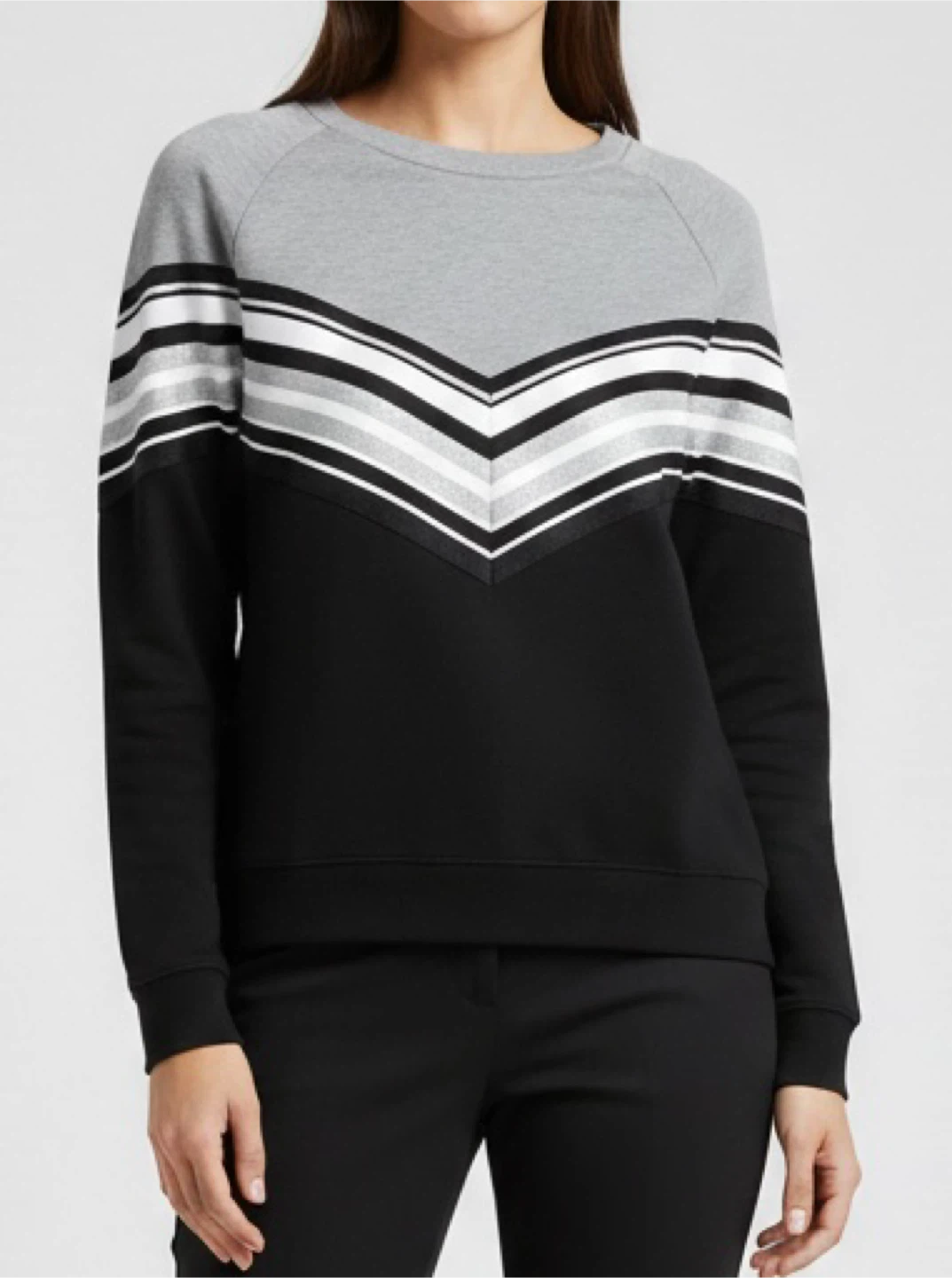 Victoria's Secret PINK Grey Black Crewneck Sweatshirt - photo 3