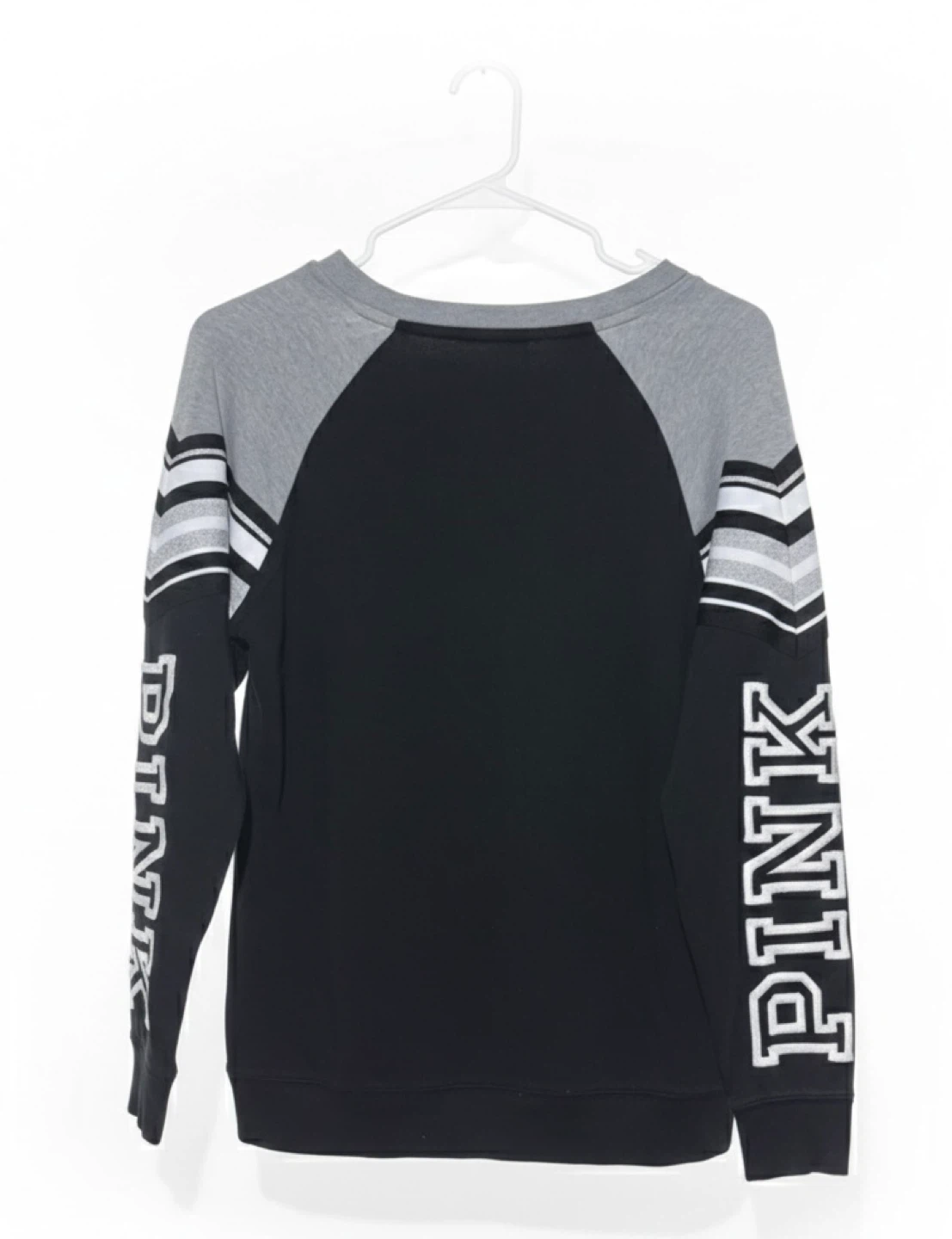 Victoria's Secret PINK Grey Black Crewneck Sweatshirt - photo 2