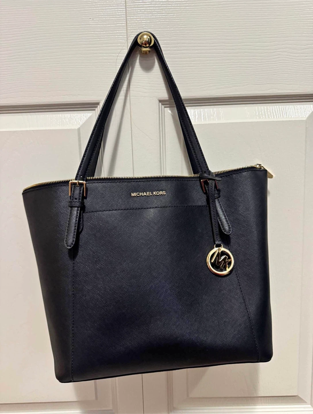 Michael Kors Black Leather Tote Bag