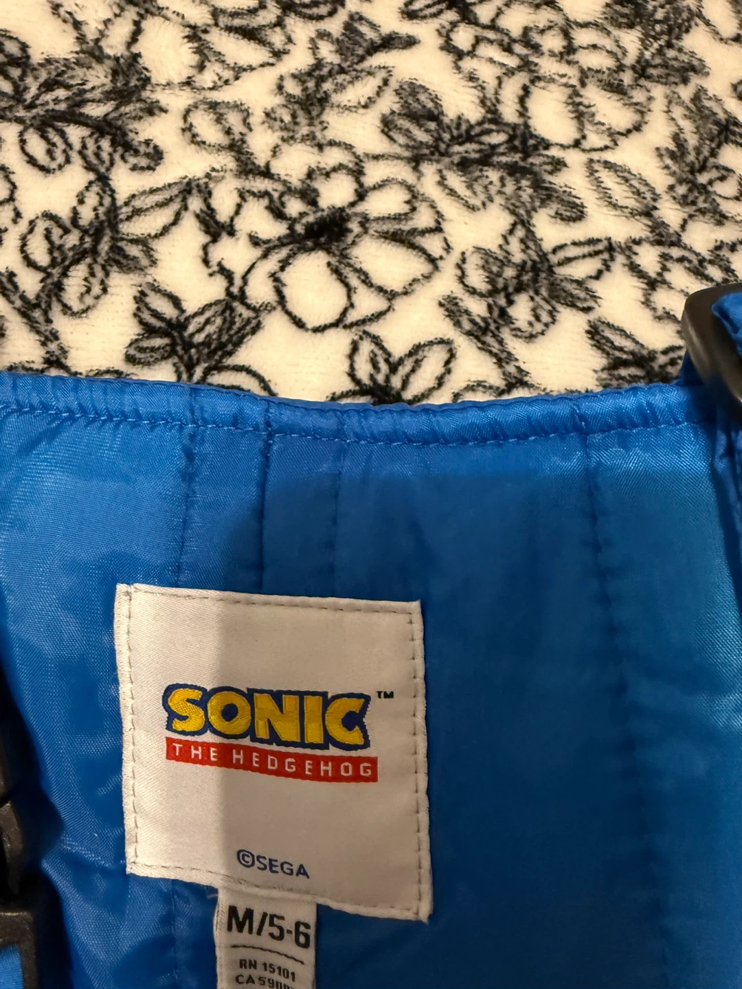 Sonic The Hedgehog Blue Snow Bib Overalls M5/6 - photo 2