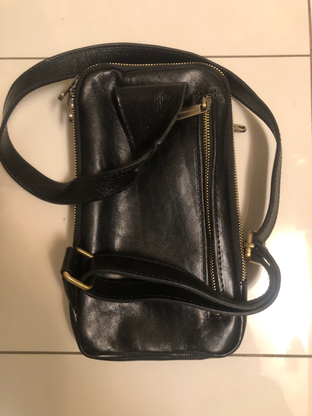 Borse In Pelle -Black Leather Crossbody Bag - photo 3