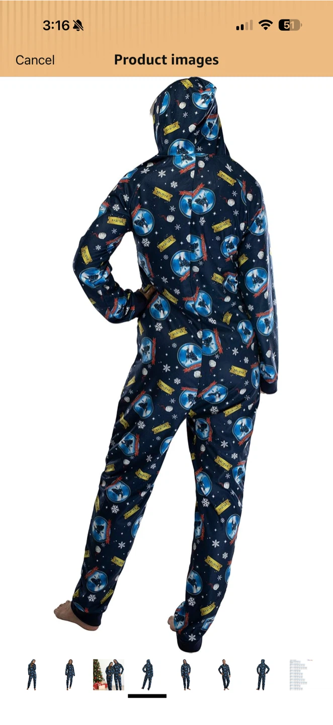 Intimo Polar Express Adult One-Piece Footless Sleeper Union Suit - photo 2